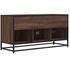 Kép 6/10 - Barna tölgy színű szerelt fa és fém TV-szekrény 100x35x50 cm