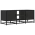 Kép 2/10 - Fekete szerelt fa és fém TV-szekrény 100x35x41 cm