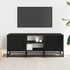Kép 3/10 - Fekete szerelt fa és fém TV-szekrény 100x35x41 cm