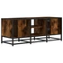 Kép 6/10 - Füstös tölgy színű szerelt fa és fém TV-szekrény 100x35x41 cm