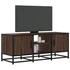 Kép 1/10 - Barna tölgy színű szerelt fa és fém TV-szekrény 100x35x41 cm