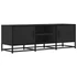 Kép 2/10 - Fekete szerelt fa és fém TV-szekrény 120x35x41 cm