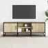 Kép 3/10 - Sonoma tölgy színű szerelt fa és fém TV-szekrény 120x35x41 cm