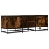 Kép 2/10 - Füstös tölgy színű szerelt fa és fém TV-szekrény 120x35x41 cm