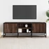 Kép 3/10 - Barna tölgy színű szerelt fa és fém TV-szekrény 120x35x41 cm