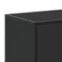 Kép 8/10 - Fekete szerelt fa és fém TV-szekrény 160x35x41 cm