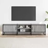 Kép 3/10 - Szürke sonoma színű szerelt fa és fém TV-szekrény 160x35x41 cm