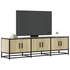 Kép 1/10 - Sonoma tölgy színű szerelt fa és fém TV-szekrény 150x35x41 cm