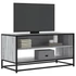 Kép 1/9 - Szürke sonoma színű szerelt fa és fém TV-szekrény 91x40x46 cm