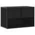 Kép 2/11 - Fekete szerelt fa és fém TV-szekrény 60 x 31 x 39,5 cm