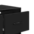 Kép 8/11 - Fekete szerelt fa és fém TV-szekrény 60 x 31 x 39,5 cm