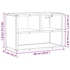 Kép 11/11 - Fekete szerelt fa és fém TV-szekrény 60 x 31 x 39,5 cm