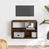 Kép 3/10 - Füstös tölgy színű szerelt fa és fém TV-szekrény 60x31x39,5 cm