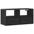 Kép 2/11 - Fekete szerelt fa és fém TV-szekrény 80x31x39,5 cm