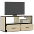 Kép 1/11 - Sonoma tölgy színű szerelt fa és fém TV-szekrény 80x31x39,5 cm