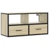 Kép 2/11 - Sonoma tölgy színű szerelt fa és fém TV-szekrény 80x31x39,5 cm
