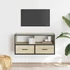 Kép 3/11 - Sonoma tölgy színű szerelt fa és fém TV-szekrény 80x31x39,5 cm