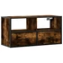 Kép 2/11 - Füstös tölgy színű szerelt fa és fém TV-szekrény 80x31x39,5 cm