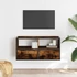 Kép 3/11 - Füstös tölgy színű szerelt fa és fém TV-szekrény 80x31x39,5 cm
