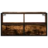 Kép 4/11 - Füstös tölgy színű szerelt fa és fém TV-szekrény 80x31x39,5 cm