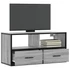 Kép 1/11 - Szürke sonoma színű szerelt fa és fém TV-szekrény 80x31x39,5 cm