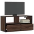 Kép 1/11 - Barna tölgy színű szerelt fa és fém TV-szekrény 80x31x39,5 cm