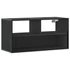 Kép 2/11 - Fekete szerelt fa és fém TV-szekrény 80x31x39,5 cm