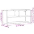 Kép 11/11 - Fekete szerelt fa és fém TV-szekrény 80x31x39,5 cm