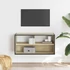 Kép 3/10 - Sonoma tölgy színű szerelt fa és fém TV-szekrény 80x31x39,5 cm