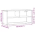 Kép 10/10 - Barna tölgy színű szerelt fa és fém TV-szekrény 80x31x39,5 cm