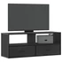 Kép 1/11 - Fekete szerelt fa és fém TV-szekrény 100x31x39,5 cm