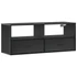 Kép 2/11 - Fekete szerelt fa és fém TV-szekrény 100x31x39,5 cm