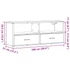 Kép 11/11 - Fekete szerelt fa és fém TV-szekrény 100x31x39,5 cm