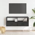 Kép 3/11 - Fekete szerelt fa és fém TV-szekrény 100x31x39,5 cm