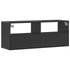 Kép 6/11 - Fekete szerelt fa és fém TV-szekrény 100x31x39,5 cm