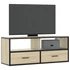 Kép 1/11 - Sonoma tölgy színű szerelt fa és fém TV-szekrény 100x31x39,5 cm