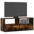 Kép 1/11 - Füstös tölgy színű szerelt fa és fém TV-szekrény 100x31x39,5 cm
