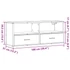 Kép 11/11 - Füstös tölgy színű szerelt fa és fém TV-szekrény 100x31x39,5 cm