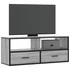 Kép 1/11 - Szürke sonoma színű szerelt fa és fém TV-szekrény 100x31x39,5cm