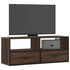 Kép 1/11 - Barna tölgy színű szerelt fa és fém TV-szekrény 100x31x39,5 cm