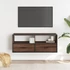 Kép 3/11 - Barna tölgy színű szerelt fa és fém TV-szekrény 100x31x39,5 cm