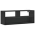 Kép 2/10 - Fekete szerelt fa és fém TV-szekrény 100x31x39,5 cm