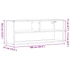 Kép 10/10 - Sonoma tölgy színű szerelt fa és fém TV-szekrény 100x31x39,5 cm