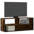 Kép 1/10 - Füstös tölgy színű szerelt fa és fém TV-szekrény 100x31x39,5 cm