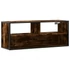Kép 2/10 - Füstös tölgy színű szerelt fa és fém TV-szekrény 100x31x39,5 cm