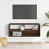 Kép 3/10 - Barna tölgy színű szerelt fa és fém TV-szekrény 100x31x39,5 cm