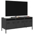 Kép 1/11 - Fekete hidegen hengerelt acél TV-szekrény 101,5 x 39 x 43,5 cm
