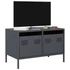 Kép 1/11 - Antracitszürke hidegen hengerelt acél TV-szekrény 68x39x43,5 cm