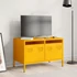 Kép 3/11 - Mustársárga hidegen hengerelt acél TV-szekrény 68x39x43,5 cm