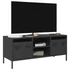 Kép 1/11 - Fekete hidegen hengerelt acél TV-szekrény 101,5 x 39 x 43,5 cm